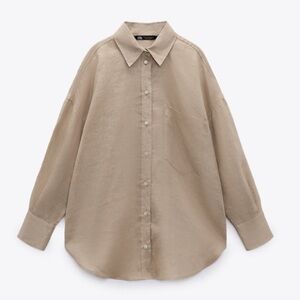 Zara Linen Shirt with Pockets
